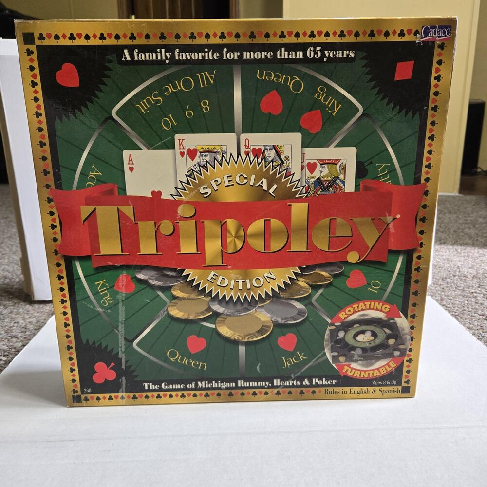 Tripoley Special Edition 2000 Board Game: Rotating Turntable, (Pre-owned)